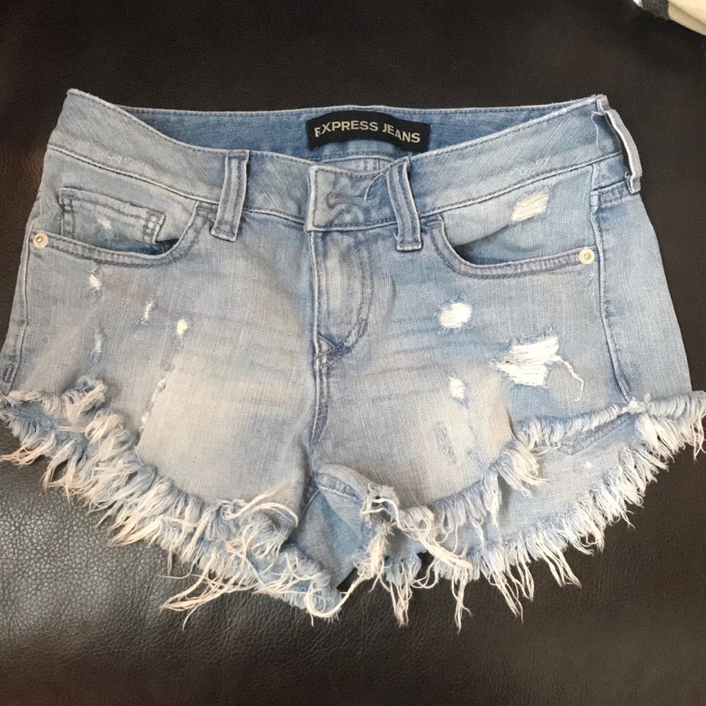 EXPRESS denim cut off shorts